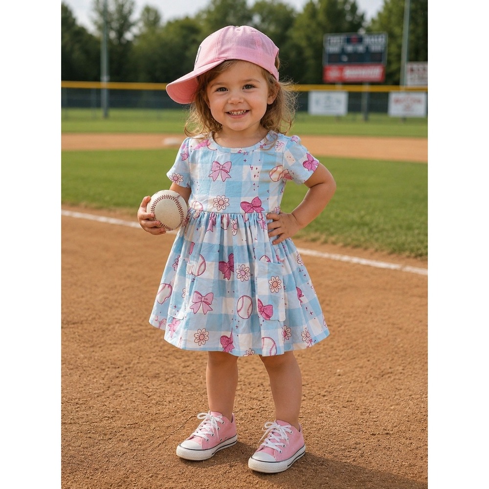 Mila & Rose 'Take Me Out to the Bow Game' Twirl Dress, size 2T New Super Soft